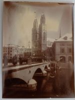 Originalfotografie Zürich Münsterbrücke um 1930