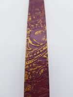 Lederriemen geprägt mit Muster mahagoni & gold 2 cm breit