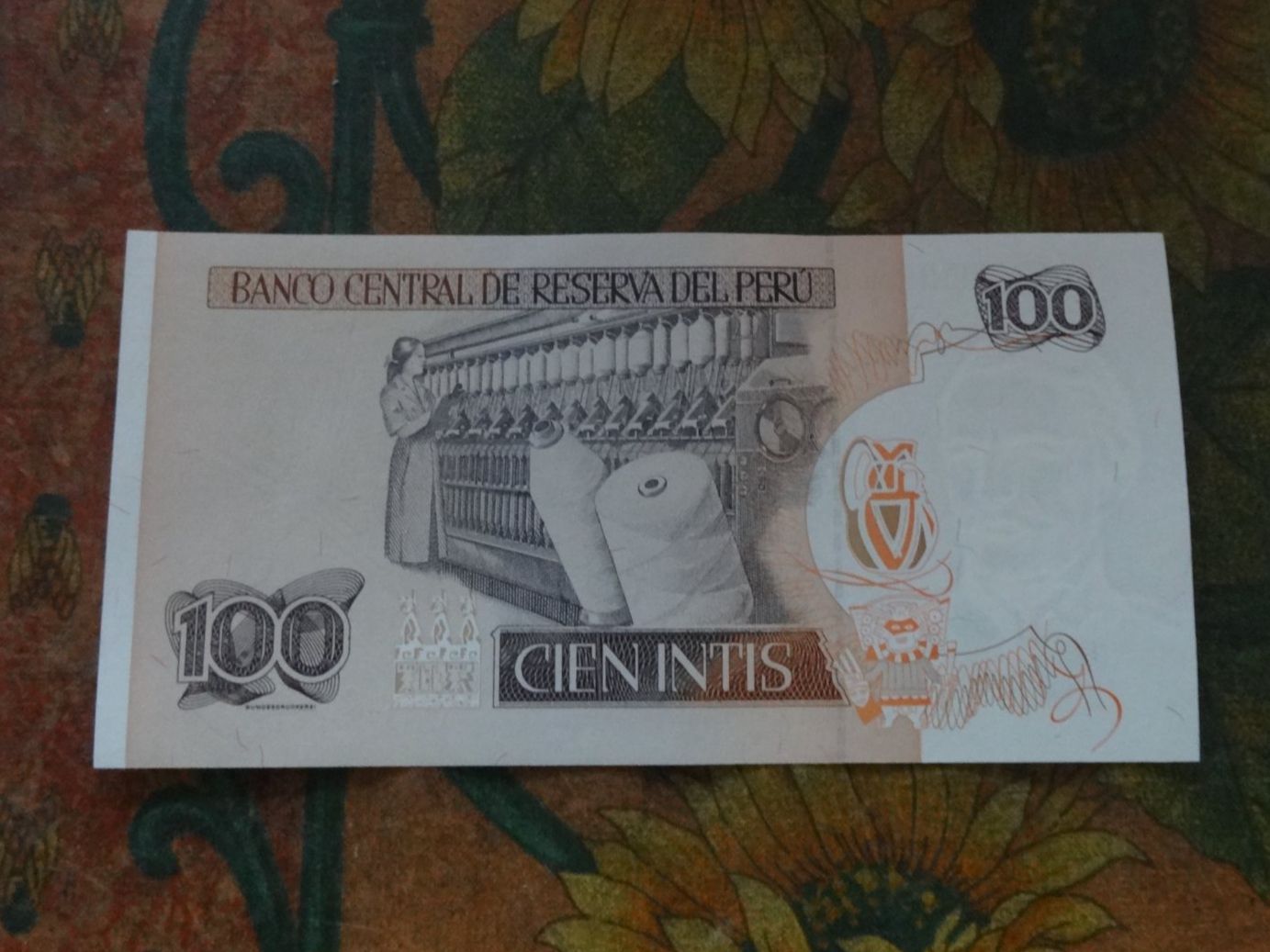 Banknoten: PEROU  100  Intis   Billet – Gebraucht aus Romanel-sur-Lausanne von Swift13 1
