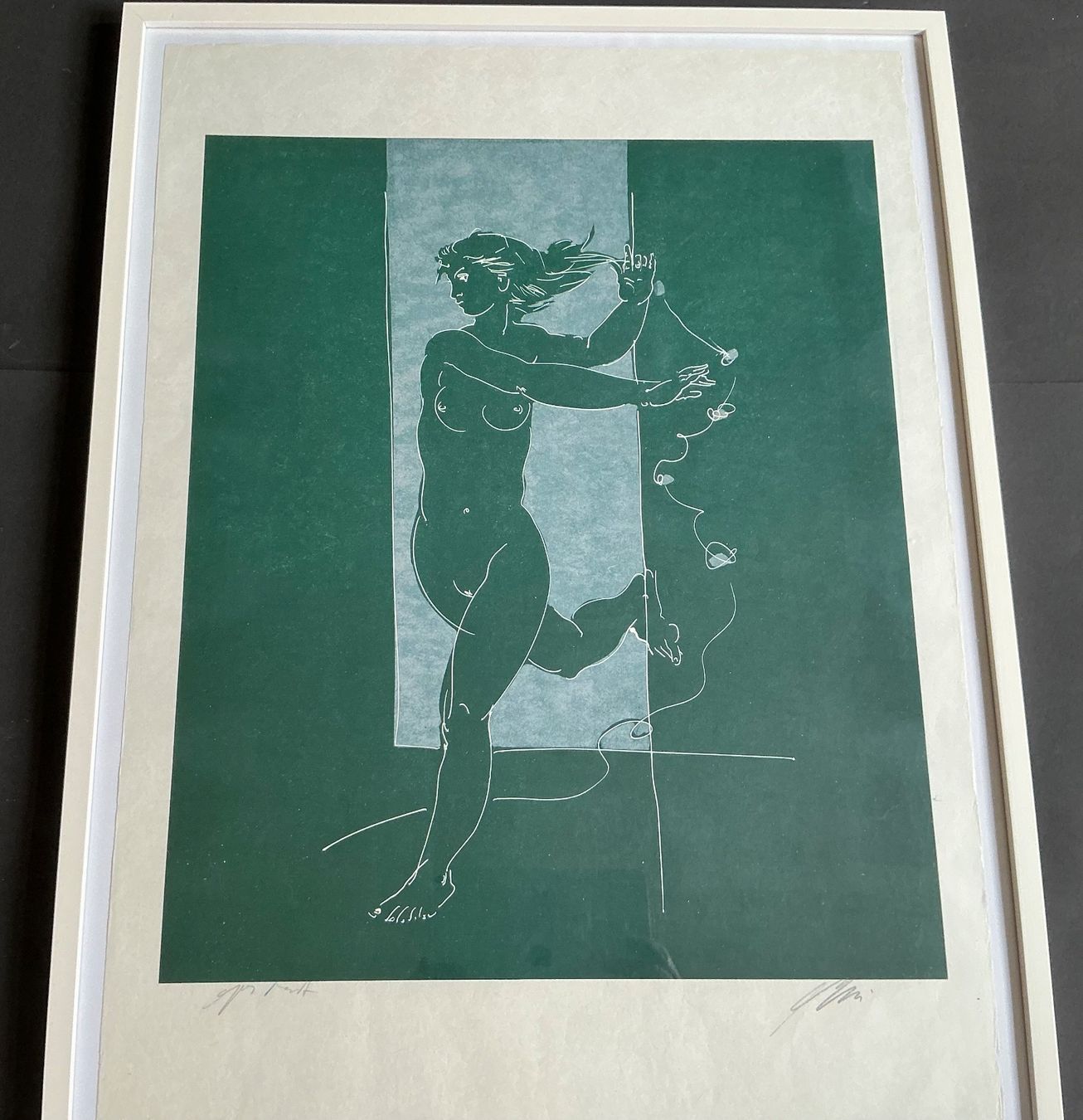 Grafica & Litografie: Hans Erni - Lithographie - Künstlerprobe – Usato da Pieterlen venduto da LM1446