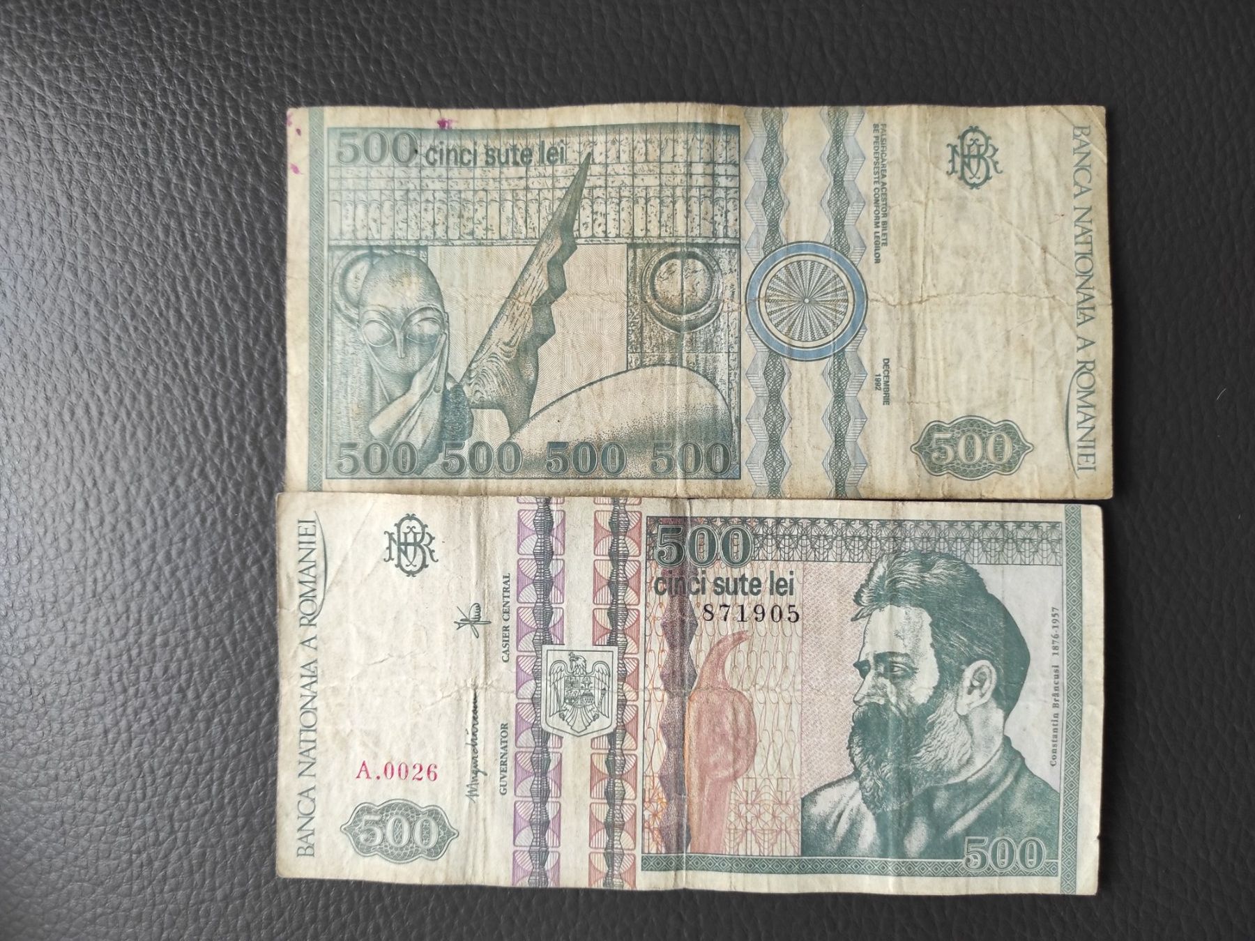 Banknoten: 500 Lei Romanie – Gebraucht aus Couvet von lulul