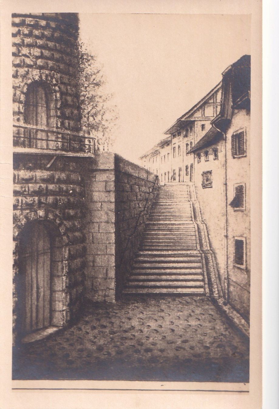 Ansichtskarten: Solothurn Teilansicht Aquarell-Vorlage – Gebraucht aus Olten von clotaldi
