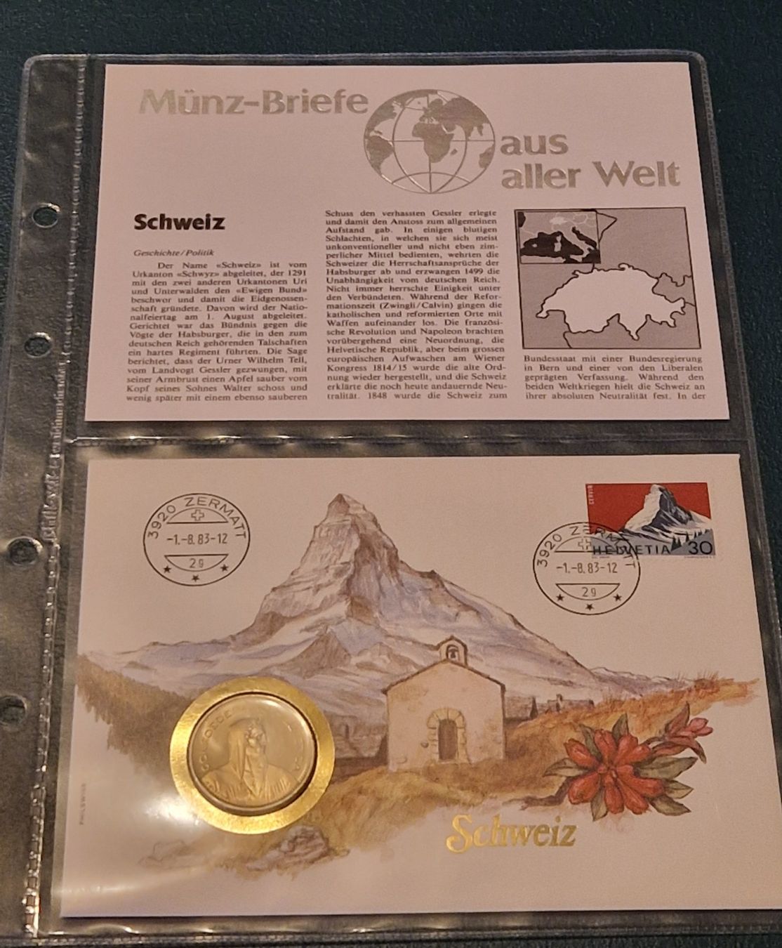 Alle Münzen: Münzbrief Schweiz 1983 – Gebraucht aus Winterthur von Sadega