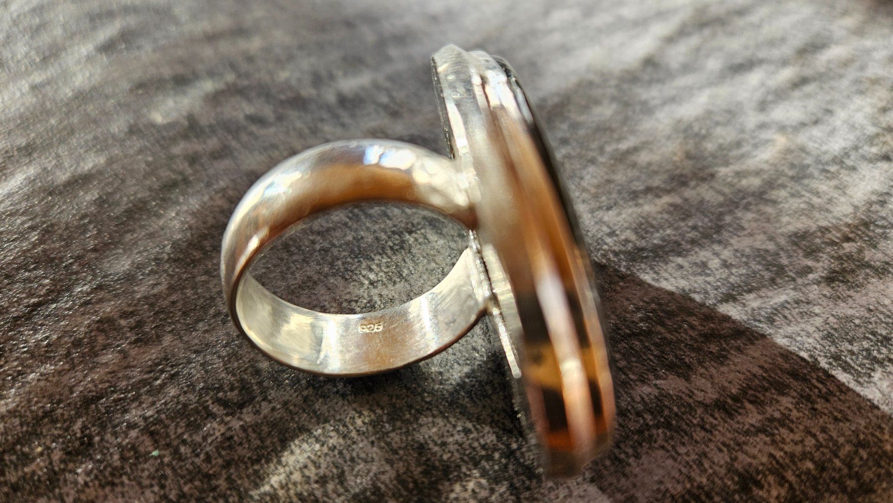 Anelli: Silber-Ring mit Labradorit - Grösse 58 – Usato da Buchs SG venduto da Hummel8 2