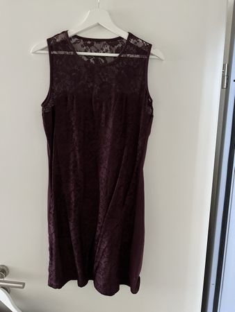 Elegantes Damenkleid mit Spitze Gr. S/M - Herbstfarbe