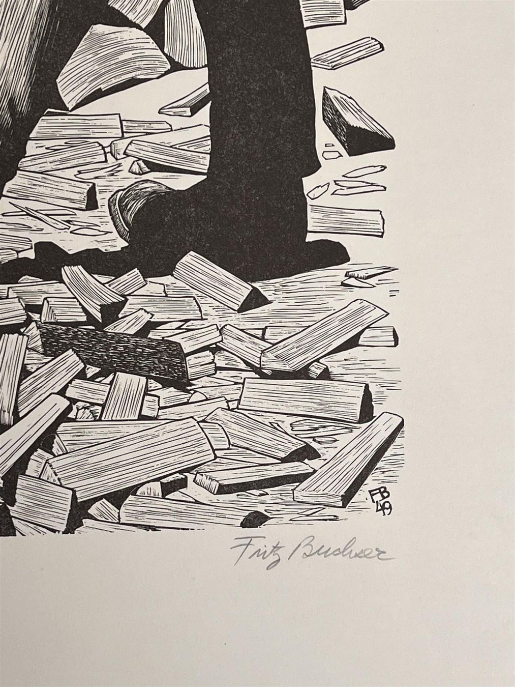 Gravures sur bois: Fritz Buchser Holzschnitt Holzhacker – D'occasion à Adliswil par buch_und_kunst 2