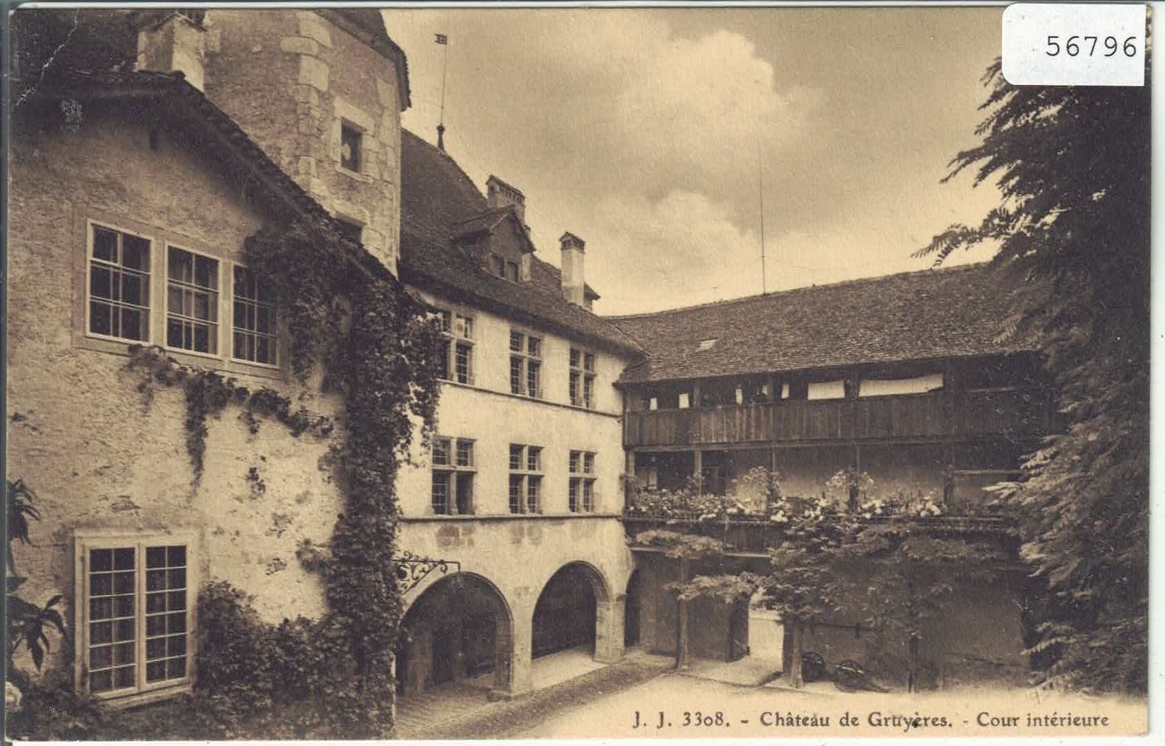 Cartoline postali: Chateau de Gruyeres - Cour interieure – Usato da Ettingen venduto da Kartenplanet