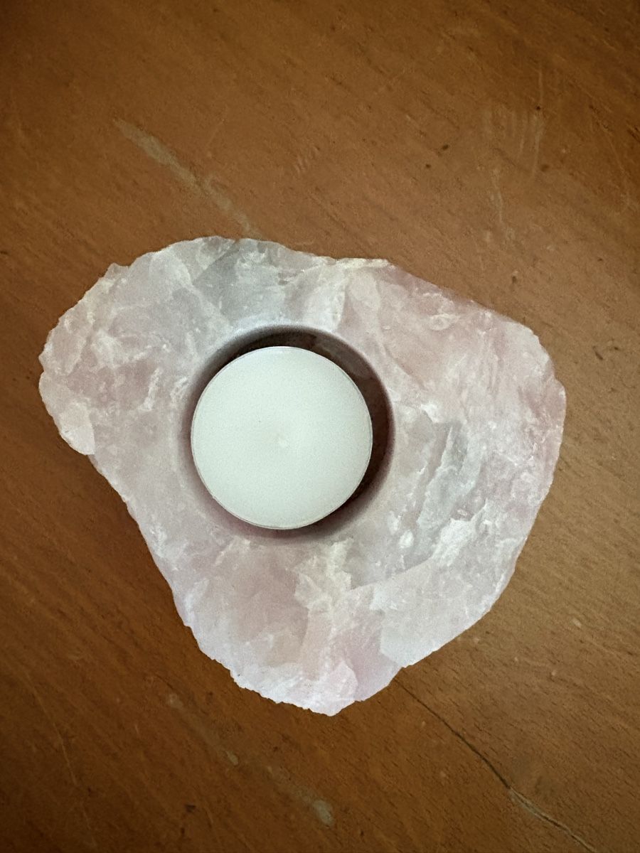Minerali & Pietre curative: Rosenquarz Teelichthalter – Usato da Baden venduto da jdif 3