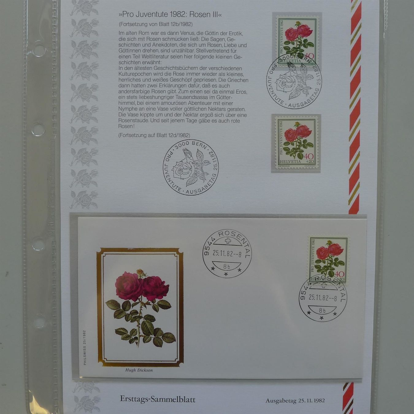 Albums: 1982, Blumen Ersttags-Sammelblätter **/O – D'occasion à Sursee par Luzernerraute 6