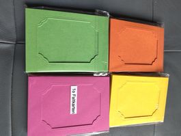 4x 10 Stk Faltkarten 4 Farben Neu hell