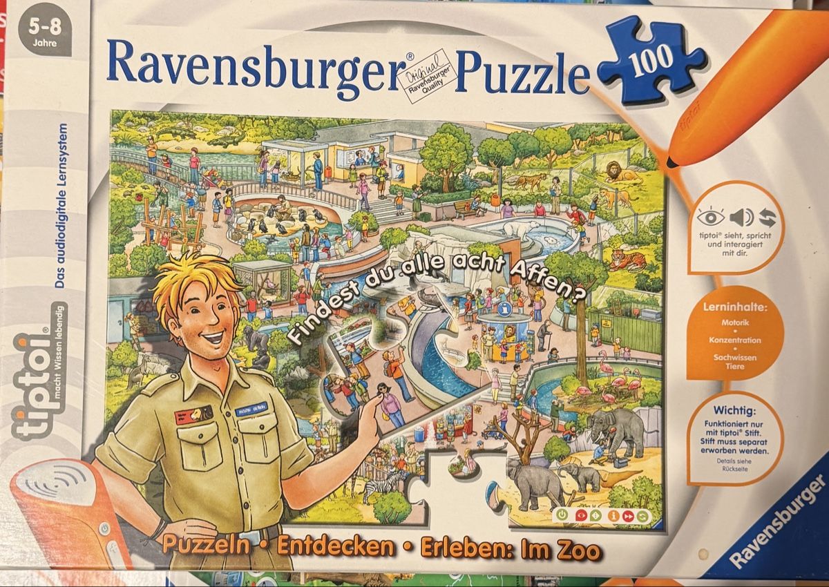 Tiptoi Puzzles: Ravensburger Tiptoi Puzzle Wimmelbild vom Zoo – Gebraucht aus Pieterlen von jae_ny28