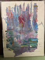 Aquarell "Seestück" signiert Jan M.King gerahmt