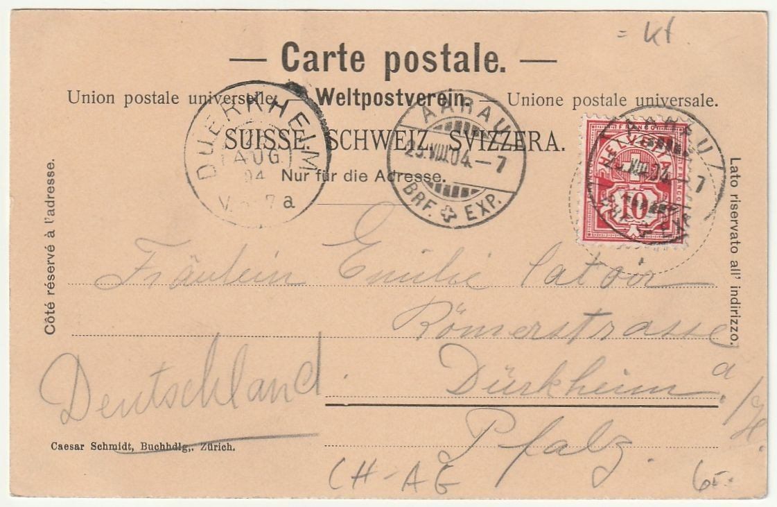 Cartes postales: AK AARAU Halde mit Oberholz 1904 – D'occasion à Fislisbach par Zigzag12 1