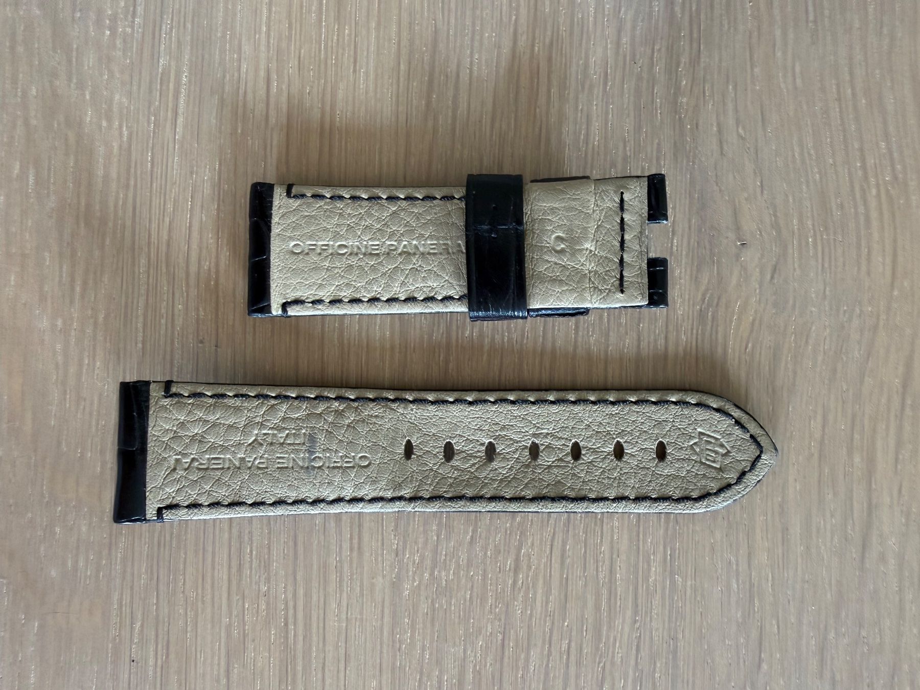 Panerai Bracciali & Braccialetti: Panerai OEM black alligator strap (deployment buckle) – Usato da Rivaz venduto da yoda2005 1