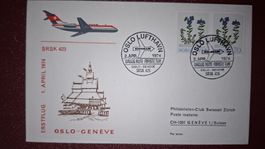 Swissair Oslo - Geneve 02.04.1974