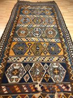 Antiker Orientteppich,  Kaukasus-Kelim, Fragment 350x166