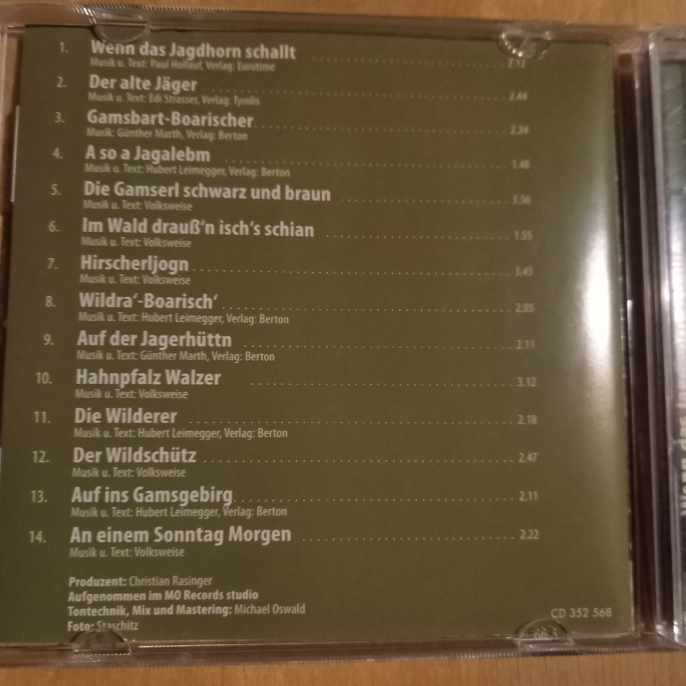 CD: Gebrauchte CD: Jäger und Wilderer Lieder der Pseirer Spatzen – Usato da Galgenen venduto da Allerlei8854 1