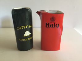 2 pichets whisky Cutty Sark et Haig occasion bon état