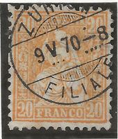 ZÜRich 09.05.70 auf Zu#32a Mi#24b Vollstempel [5A6]