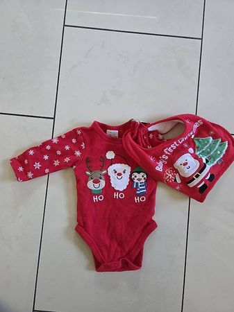 First Christmas Body und Lätzchen 50/56