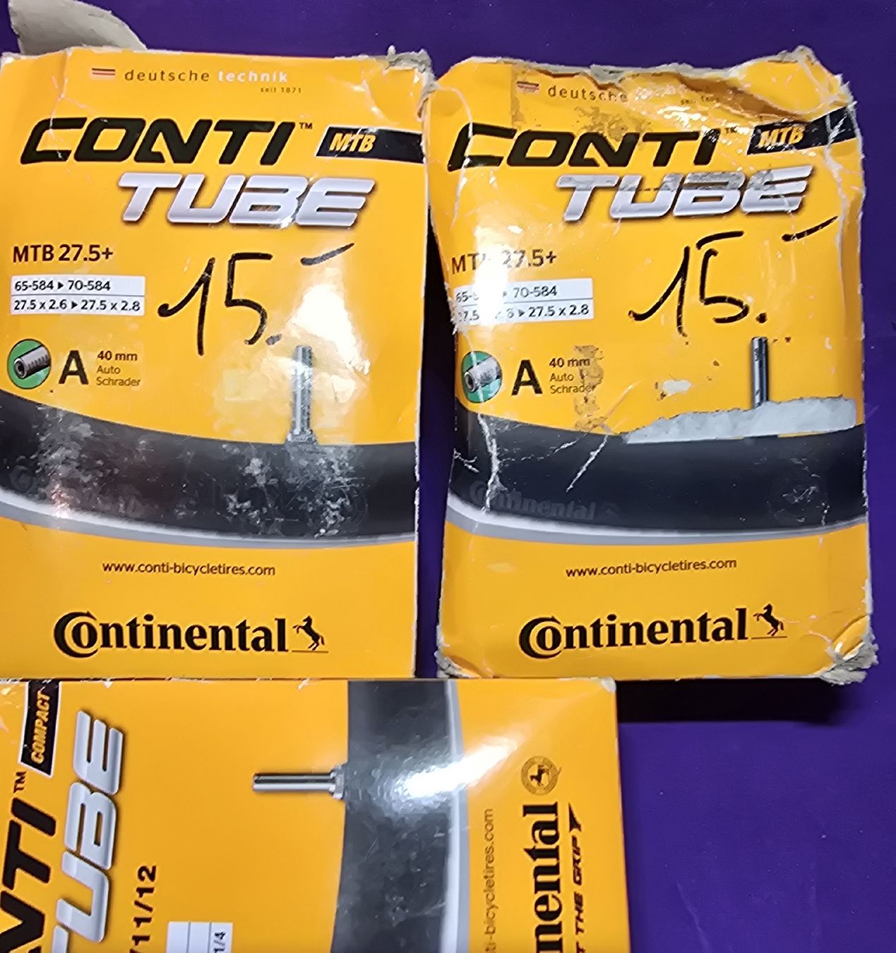 Continental Pezzi di ricambio: 4x Continental Fahrradschläuche – Nuovo e nell'imballaggio originale da Wangs venduto da Restposten.Garage 5