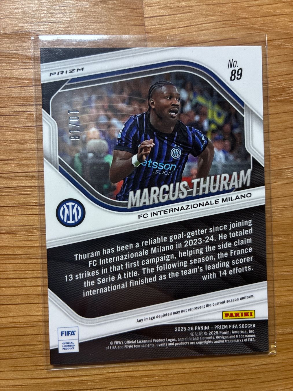 Topps Cartes à collectionner: Panini Prizm Marcus Thuram Inter /18 – D'occasion à Solothurn par MegaDaggi 1