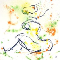 Informel Gemälde: Sit and wait