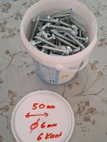 Schrauben 50×6mm 6 Kant verzinkt 1.5kg