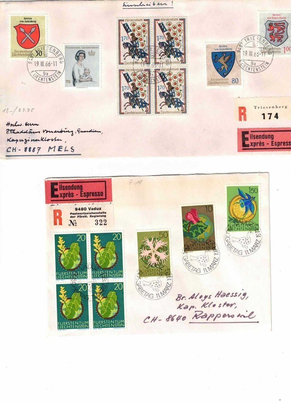 Alle Briefmarken: Vier tolle R - Briefe !! Anschauen !! – Gebraucht aus Bibern SH von Heinibuehrer 1