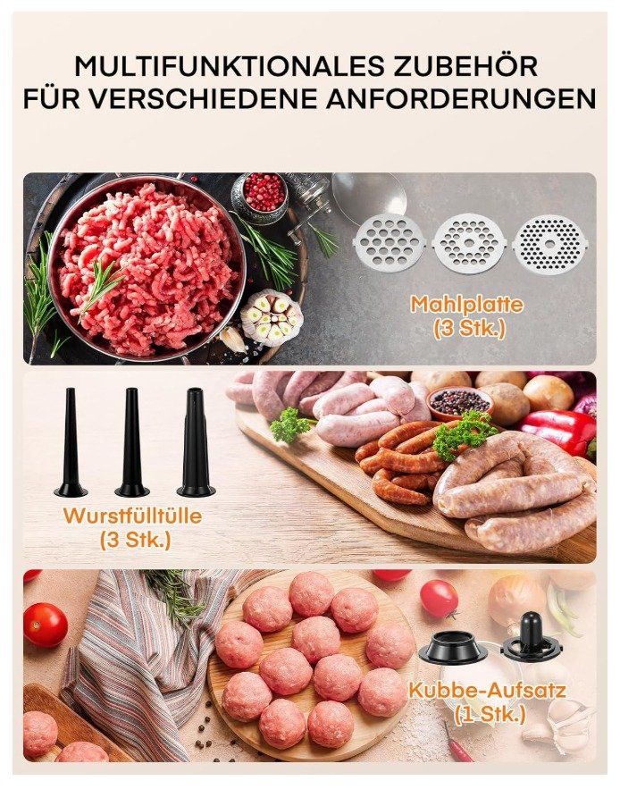 Küchengeräte: FOHERE MG4250R Fleischwolf 3200W max. – Neu – Neu und originalverpackt aus Laufen von Genton 9