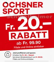 Ochsner Sport 20 CHF Gutschein auf alles