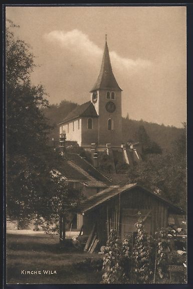 Cartes postales: AK Wila, Blick auf die Kirche – D'occasion à Berlin par bartko-reher
