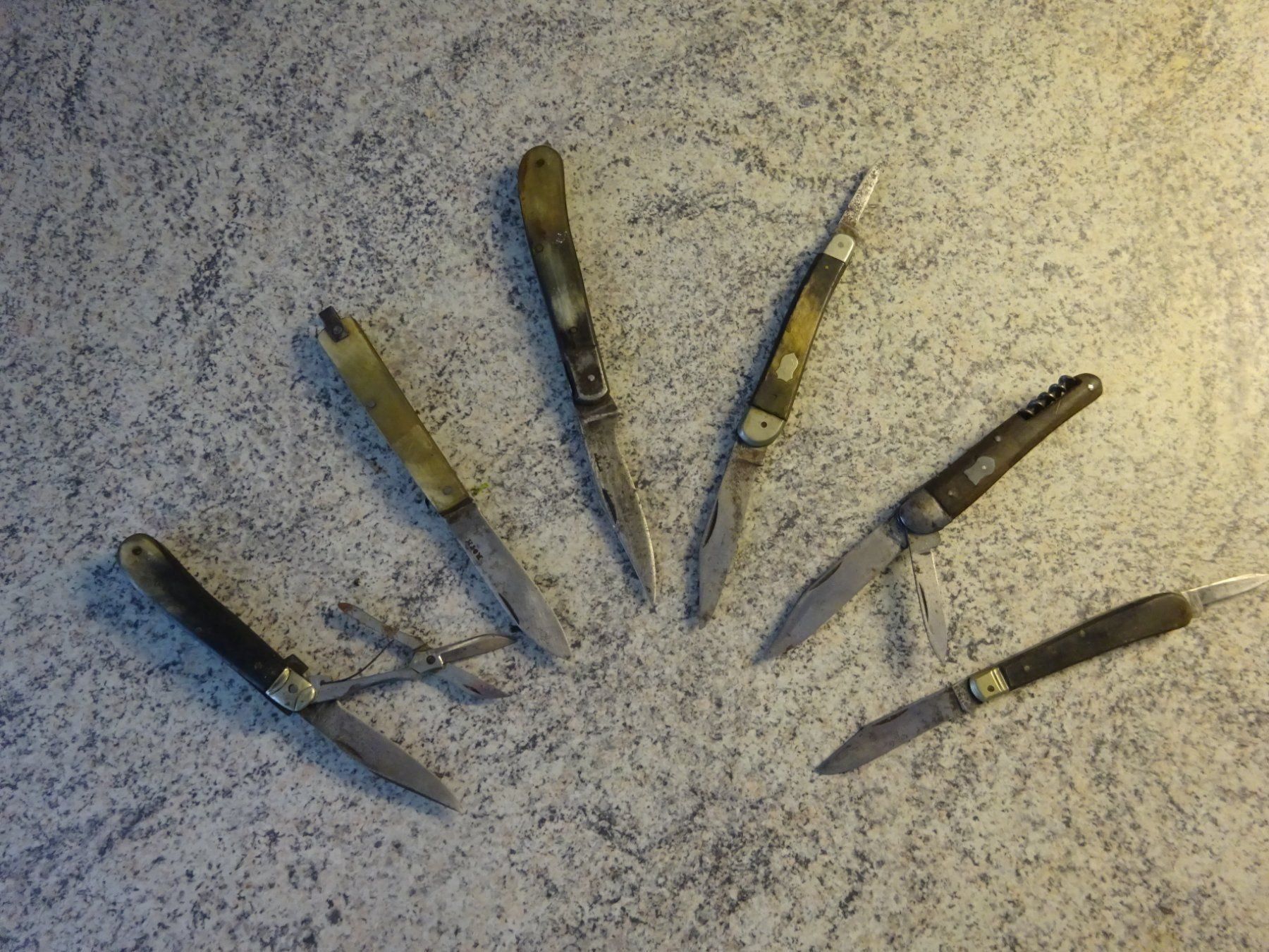 Coltelli tascabile: 6 Klappmesser Taschenmesser Sackmesser – Usato da Esslingen venduto da eintagammeer 1