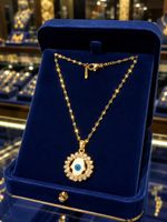Elegante Halskette mit Hamsa-Hand & Nazar-Auge Anhänger 