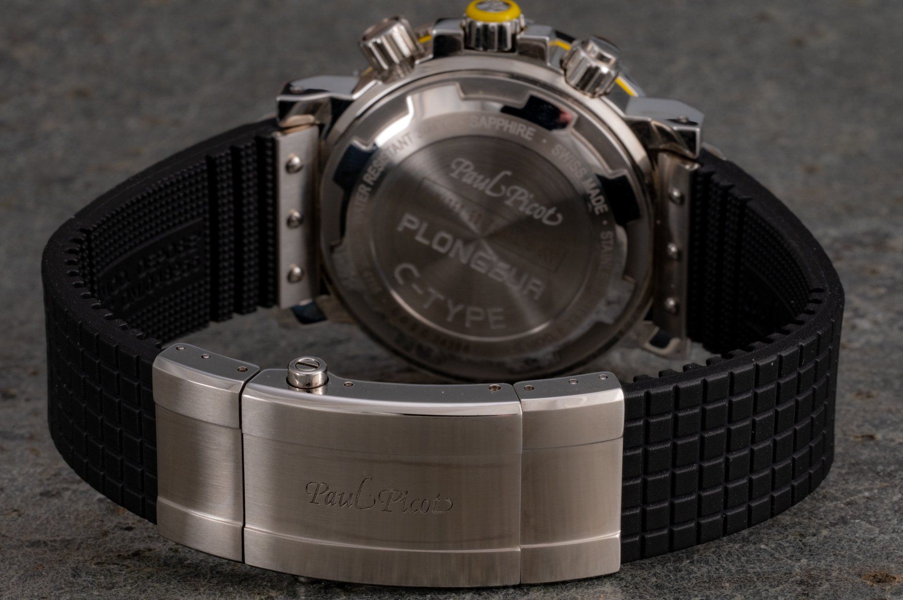 Paul Picot Orologi: Paul Picot C-Type Plongeur Chronograph - NOS - Full Set – Nuovo (secondo la descrizione) da Biel/Bienne venduto da Qlocker 6