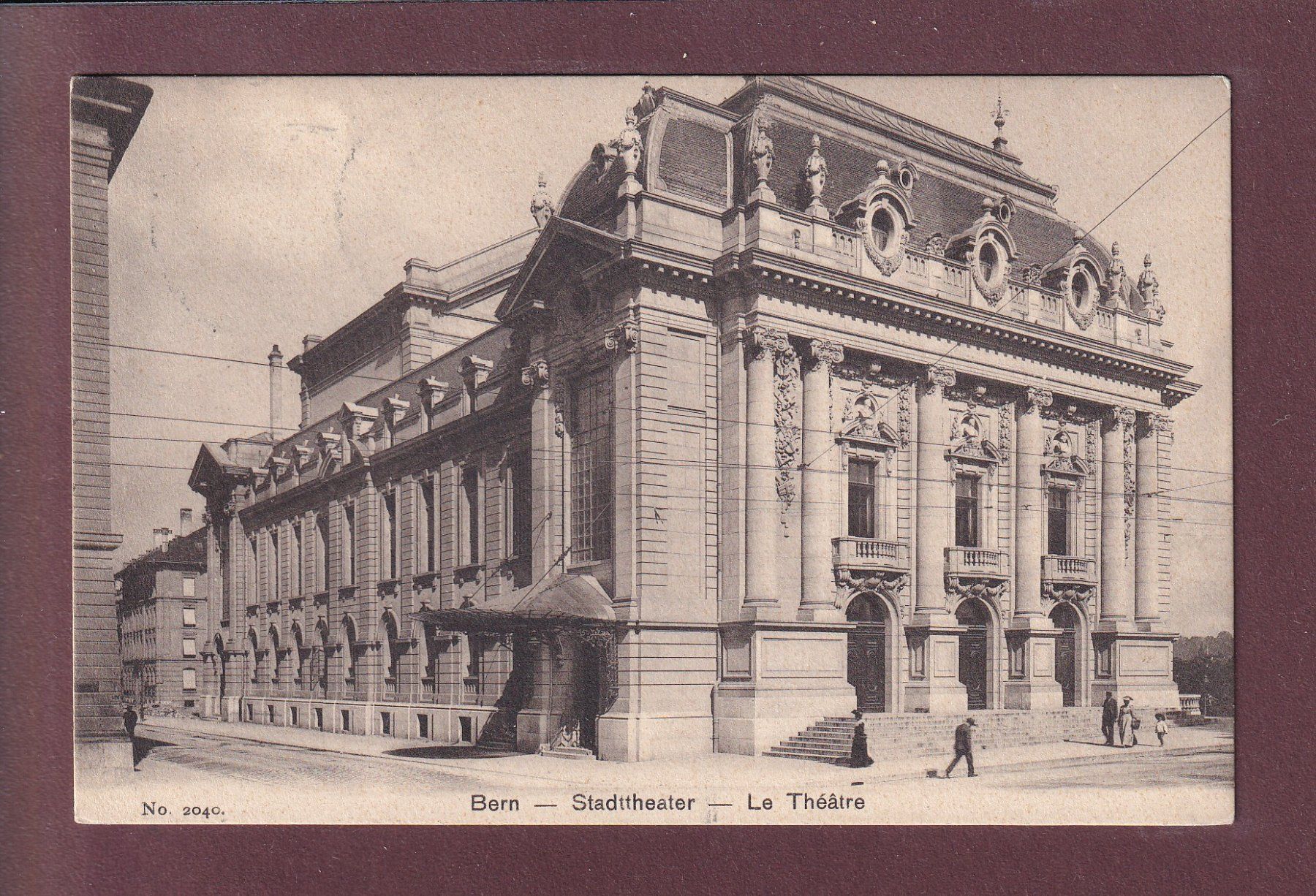 Ansichtskarten: BERN - Stadttheater - 1906 – Gebraucht aus Pully von nicecards