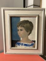 Ölgemälde Mädchen Portrait signiert Vintage Art 🖼️