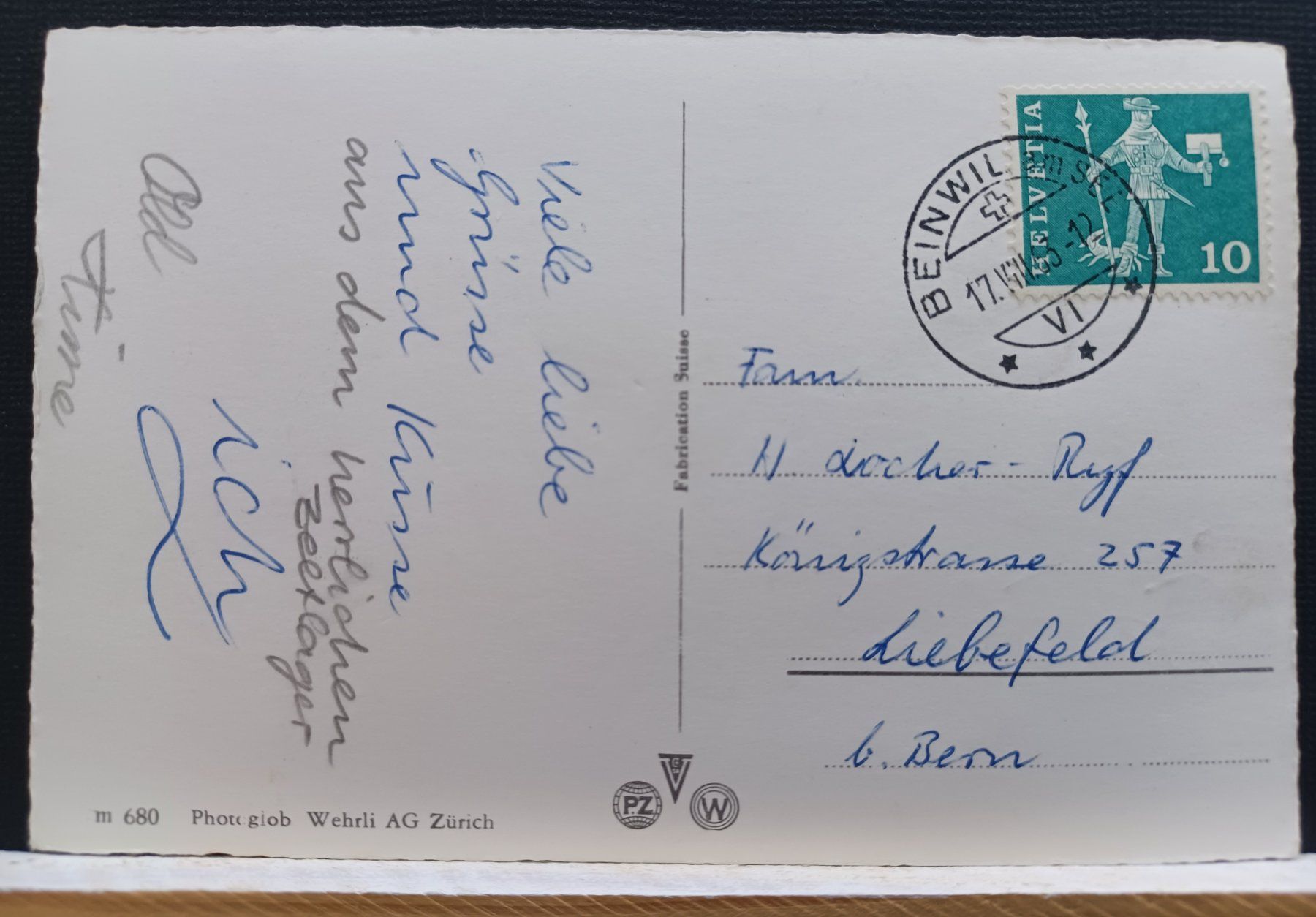 Cartoline postali: AG, Beinwil a. See,  No.m 680, 1963 – Usato da Aarau Rohr venduto da mgvw 4