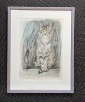 Sitzende Katze von FRITZ HUG 1981        (ID M453)