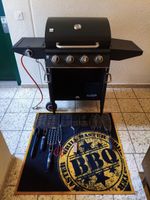 Gasgrill Grillchef schwarz mit Zubehör