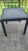 Gartentisch Kunststoff schwarz quadratisch gebraucht