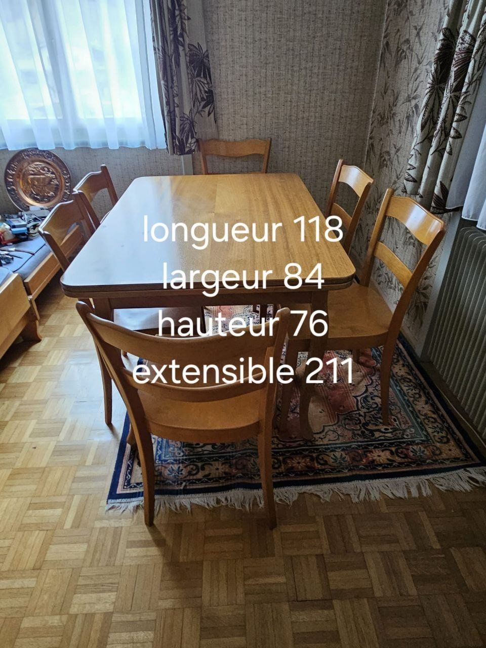 Set di tavolo e panche: Table extensible + 6 chaises – Usato da Chalais venduto da Luk_nc2b 3