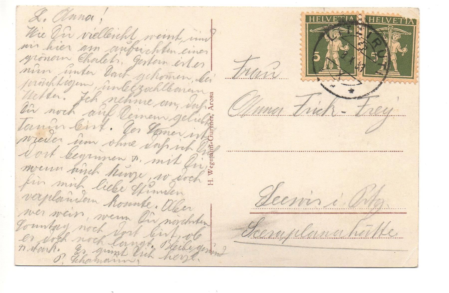 Cartoline postali: LITZIRÜTI bei Arosa – Usato da Jona venduto da philajona 1