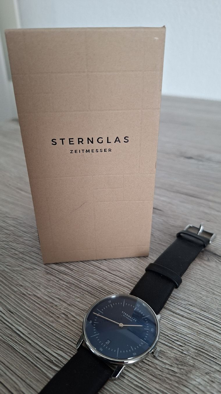 Orologi: Sternglas Naos Blaues Sunburst Dial – Nuovo (secondo la descrizione) da Kreuzlingen venduto da mic_m695 3