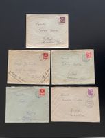 Alte Briefmarken auf Briefumschlägen