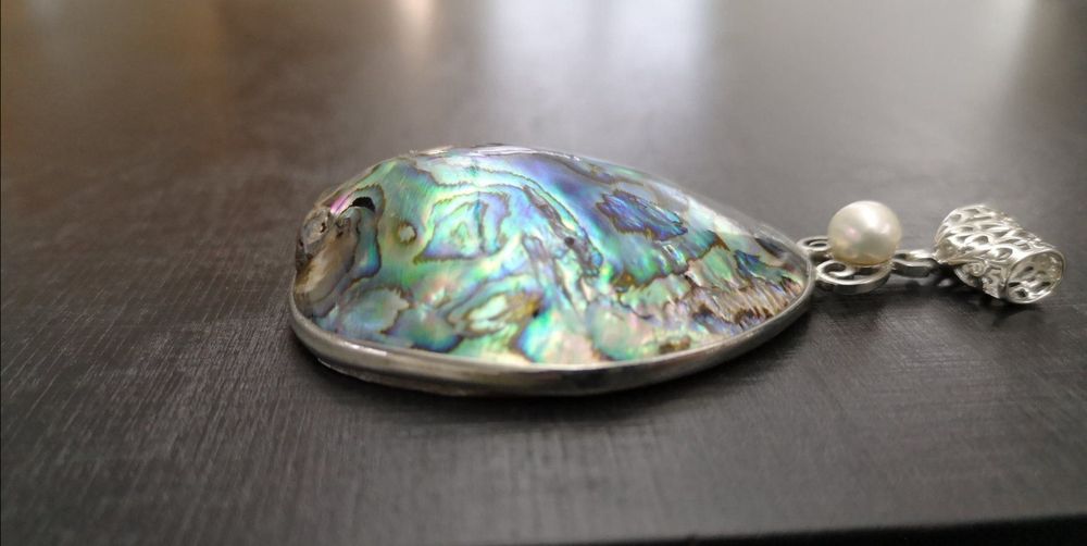 COGCHARGER Abalone Anhänger 5 Stück - Natürliche Paua Muschel Mit Kreuz