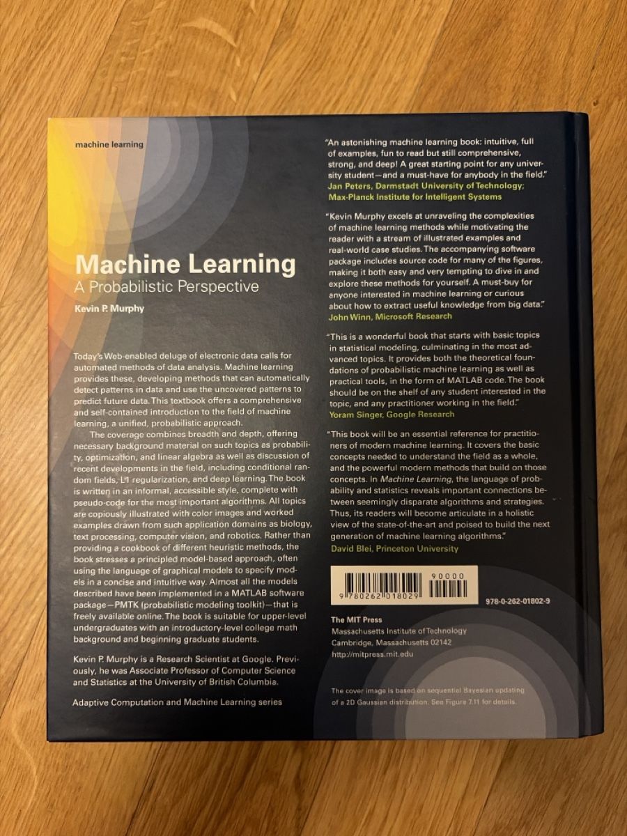 Libri: Machine Learning A Probabilistic Perspective Kevin P Murphy – Nuovo (secondo la descrizione) da Basel venduto da AnastasiaAshk 2