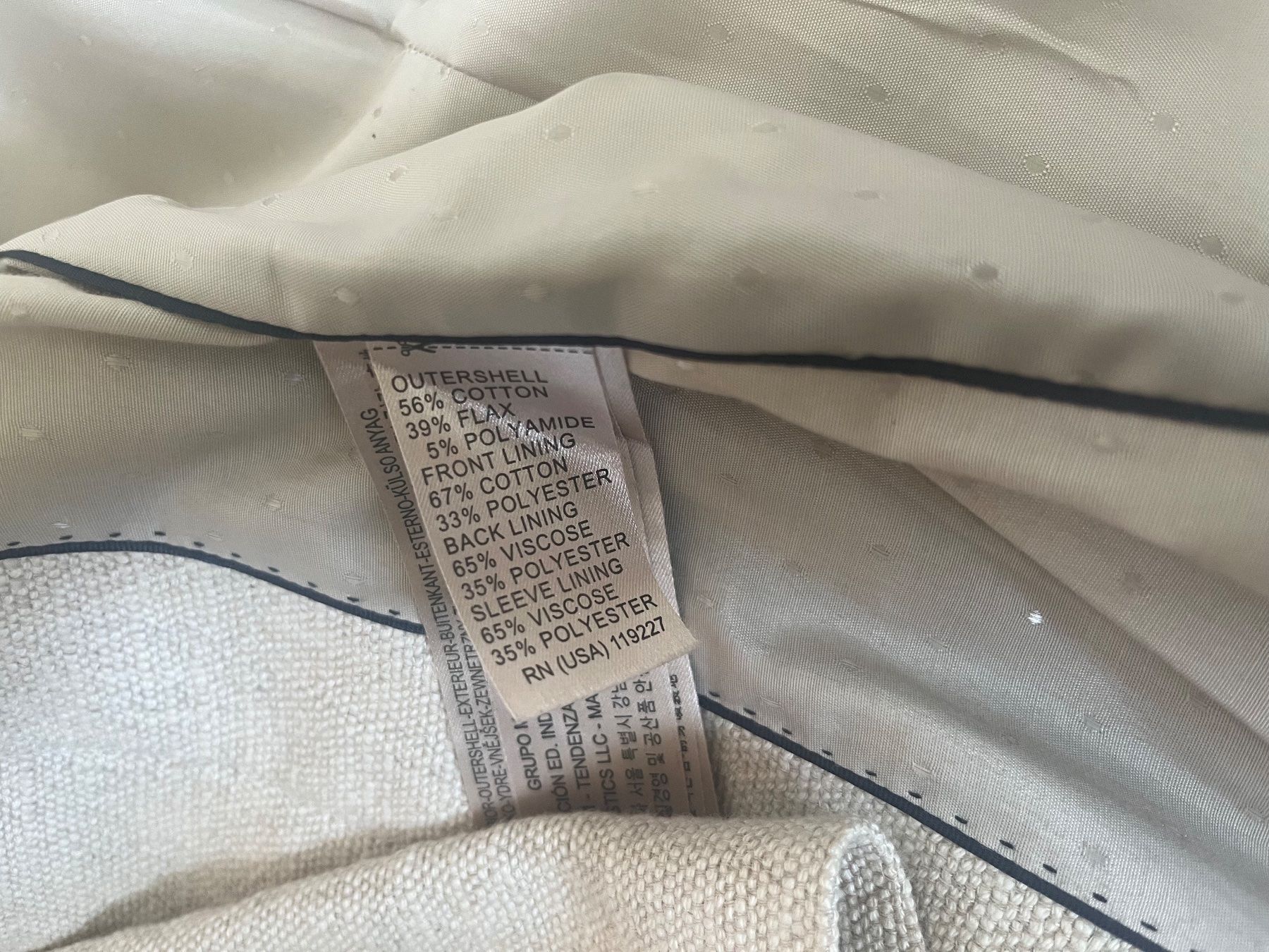 Massimo Dutti Cappotti: Massimo Dutti: heller Sommermantel, Leinen/Baumwolle, M, 40 – Usato da Luzern venduto da ellitussi 5