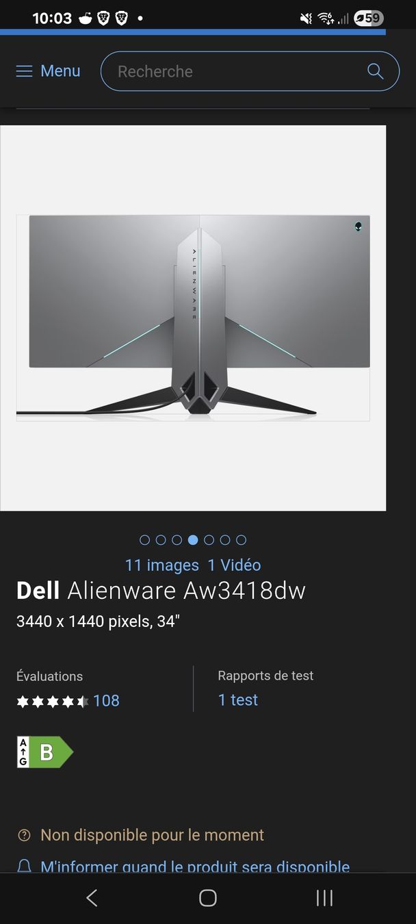 Alienware Ecrans: Dell Alienware Aw3418dw ultrawide – D'occasion à Mont-sur-Lausanne par magic1ch 4