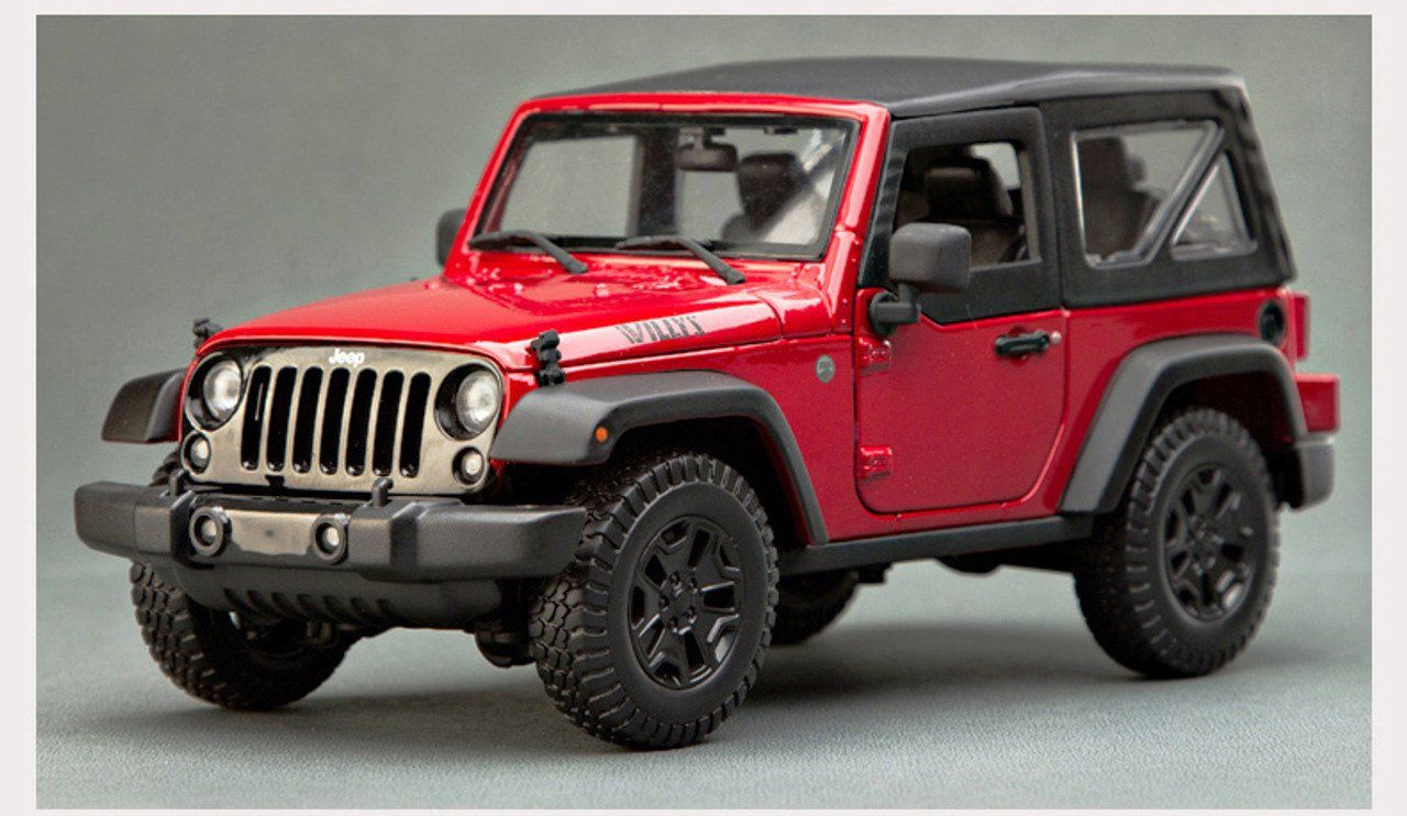 Jeep Modellautos: Jeep Wrangler "Willys" 2014-2018 rot / schwarz      1:18 – Neu und originalverpackt aus Gerlafingen von espero88 2